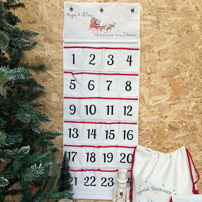 Canvas Christmas Personalised Advent Calender - Various Desig