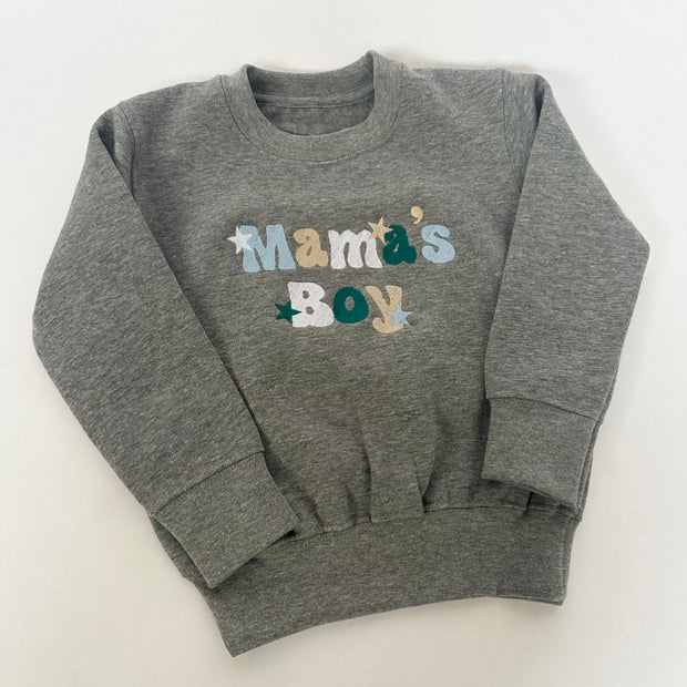 Mama’s Boy Personalised Embroidered Jumper