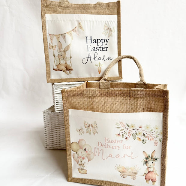 Easter Printed Jute Bag -Various Designs