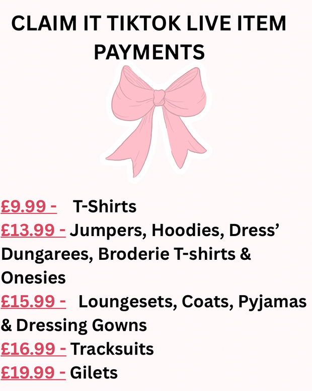 TIKTOK LIVE CLAIM ITEMS