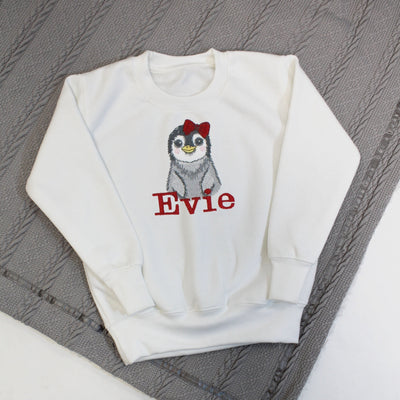 Christmas Animal with Bow Personalised Embroidered Sweatshirt (Various Animals)