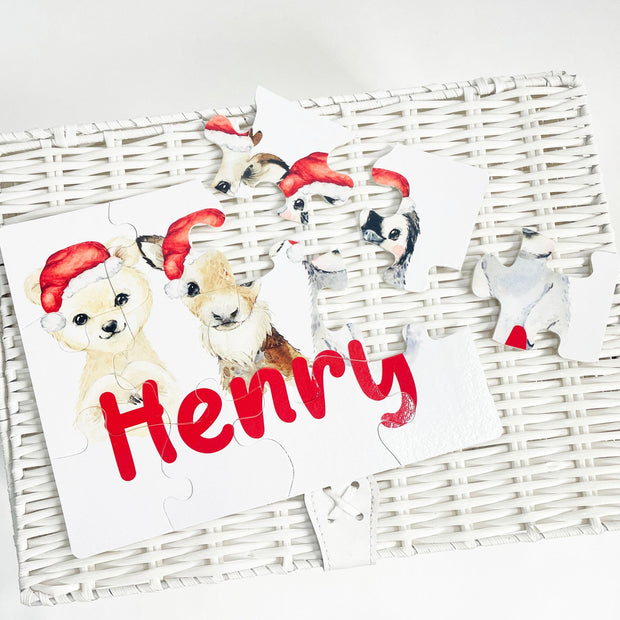 Christmas 12 Piece Personalised Printed Jigsaw