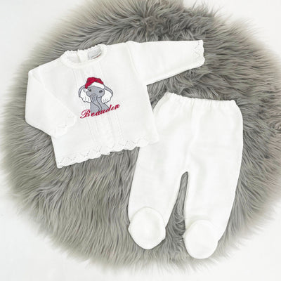 Christmas Animal Embroidered Knitted Jumper & Trousers - Various Colours & Animals