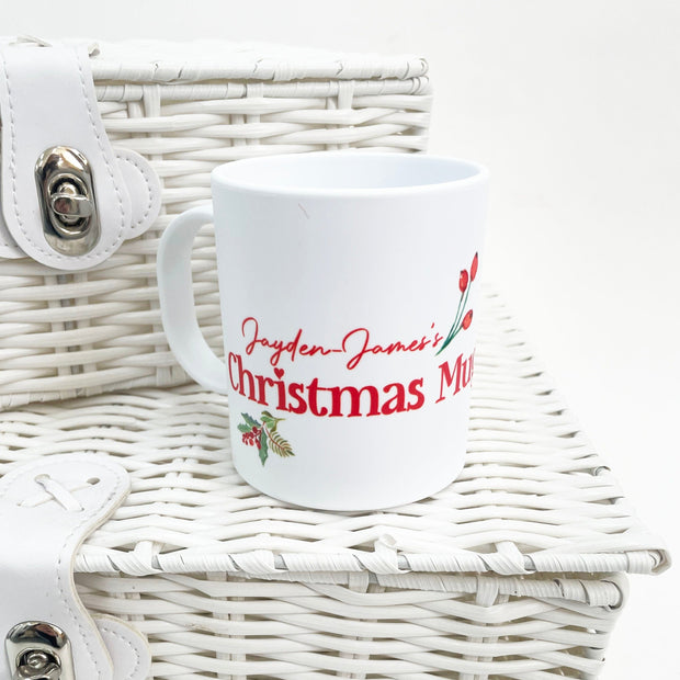 Christmas Wreath Polymer Mug - Various Animals