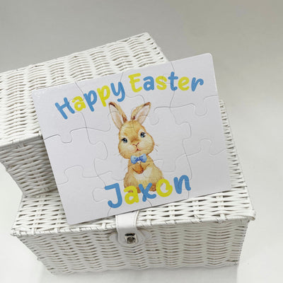 Easter Bunny with BOW TIE 12 Piece Personalised Printed Jigsaw