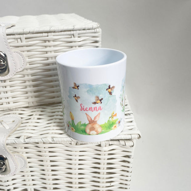 Spring Scenic Easter Bunny Polymer Personalised Mug