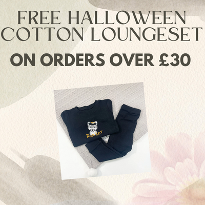 FREE ON ORDERS OVER £30 - COTTON LOUNGESET - HALLOWEEN