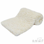 Cream Fluffy Feather Personalised Embroidered Blanket