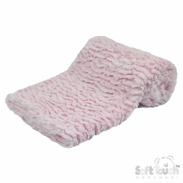 Pink Fluffy Feather Personalised Embroidered Blanket