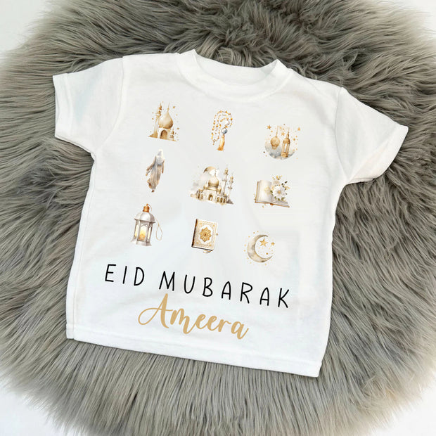 Eid Mubarak Ramadan Printed Personalised T-Shirt - Design 6