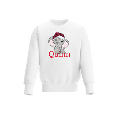 Christmas Santa Elephant Personalised Embroidered Jumper (Various Colours)