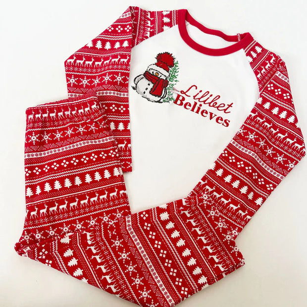 Name Believes Personalised Embroidered Christmas Pyjamas Snowman Lavish Little Style Baby