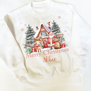 Christmas Printed White Personalised Jumper -Various Designs