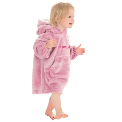 Rose Pink Infants Oversized Personalised Embroidered Oodie Hoody