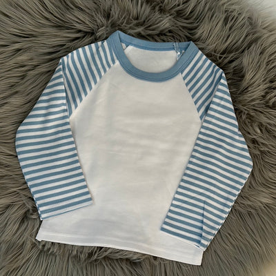 DEFECT - Blue striped Pyjama Top (no trousers) 6-12 months