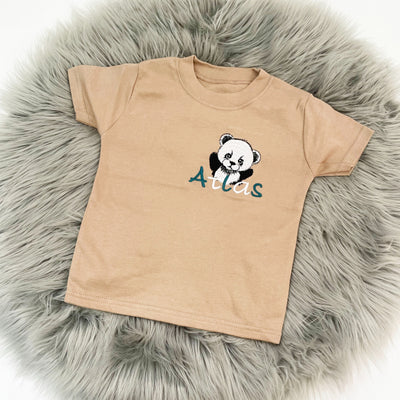 Animal Personalised Embroidered T-Shirt - Two Tone Writing