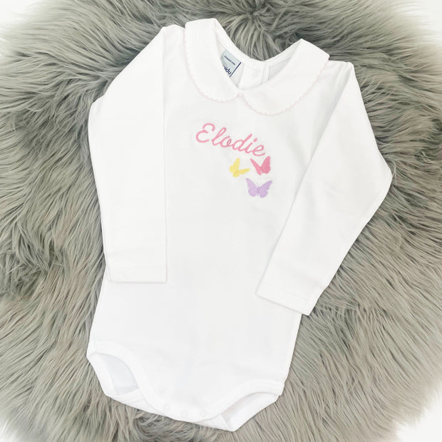 Embroidered Personalised Babyvest - Summer Designs