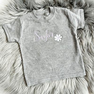 Personalised Embroidered T-Shirt - Daisy