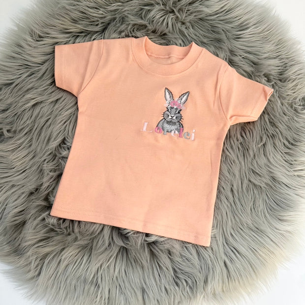 FLORAL Animal Personalised Embroidered T-Shirt - Three Colours