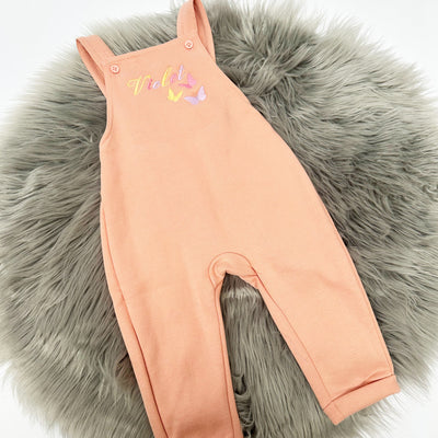 Butterfly Personalised Embroidered Fleece Dungarees