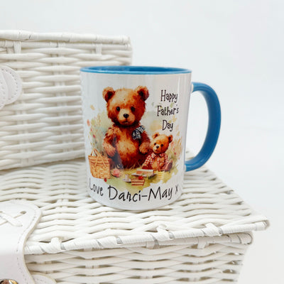 Happy Father's Day Personalised Mug - Bear Picnic Design