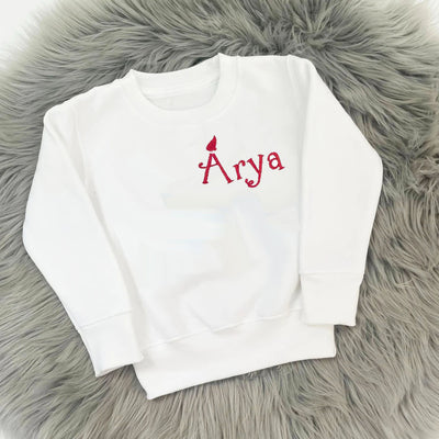 Christmas Personalised Embroidered Jumper - Santa Hat Name