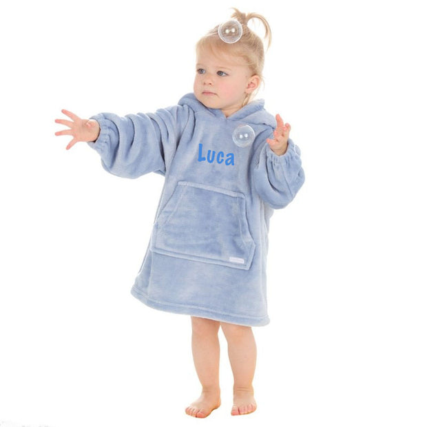 Blue Infants Oversized Personalised Embroidered Oodie Hoody