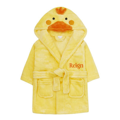 Duck Embroidered Personalised Dressing Gown