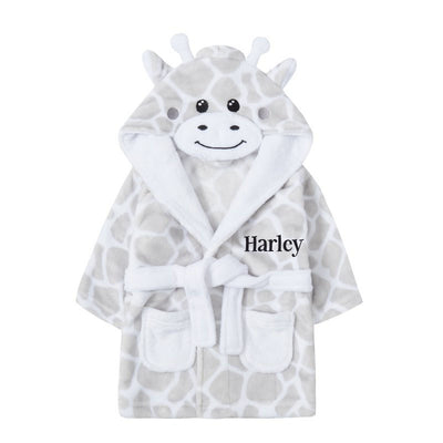 Giraffe Embroidered Personalised Dressing Gown
