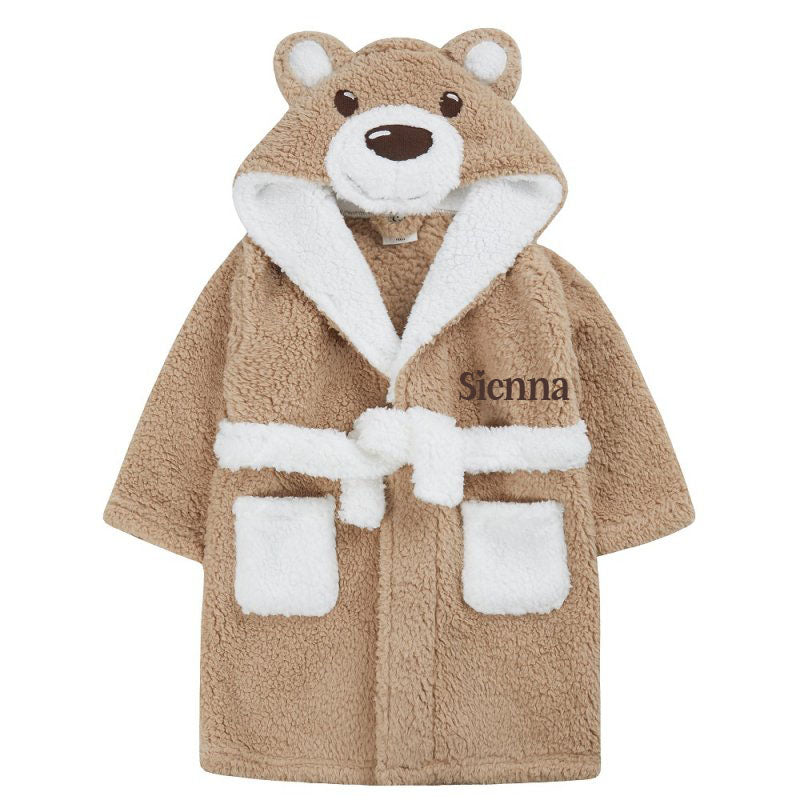 Teddy Bear Embroidered Personalised Dressing Gown – Lavish Little Style Baby