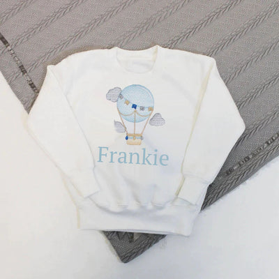 Hot Air Balloon Personalised Embroidered Sweatshirt - Various Colours