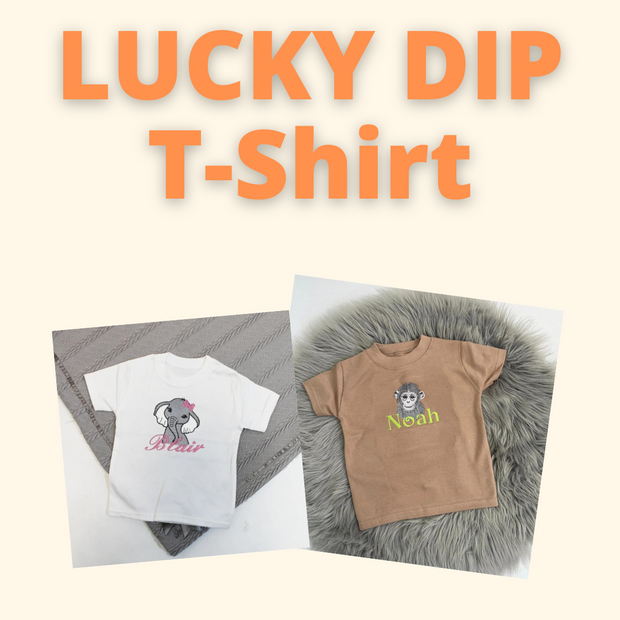 LUCKY DIP Animal Personalised Embroidered T-Shirt