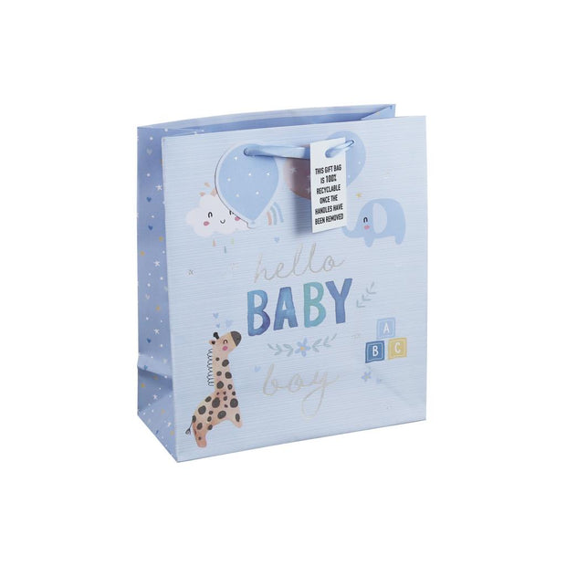 'Hello Baby Boy' Gift Bag - Medium or Large