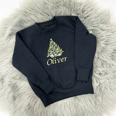 Christmas Tree Personalised Embroidered Sweatshirt