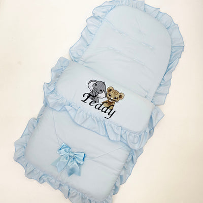 Duo Animal Personalised Embroidered Detail Cosy Toes - Various Colours & Animals