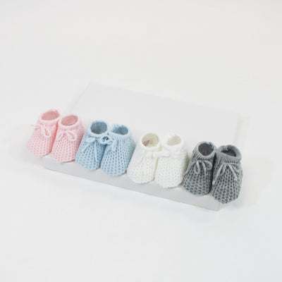Knit Tie Booties (Various Colours)