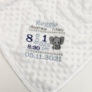 Baby Details Embroidered Bubble Wrap Blanket - Various Colours
