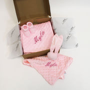 Three Piece Gift Set - Blanket, Comforter & Booties (Various Colour Options)