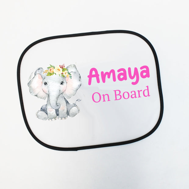 Personalised Sun Shade - Various Floral Animals Available
