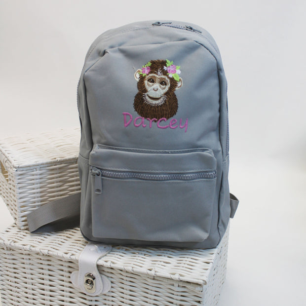 Floral Monkey Backpack - Various Colours
