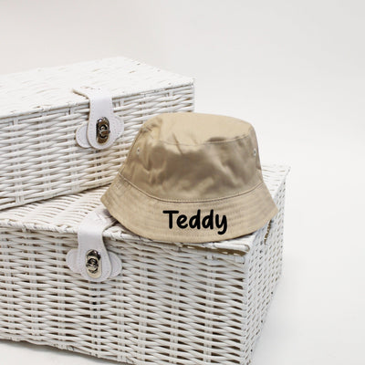 Beige Bucket Hat with Velcro Strap (Can be Personalised)