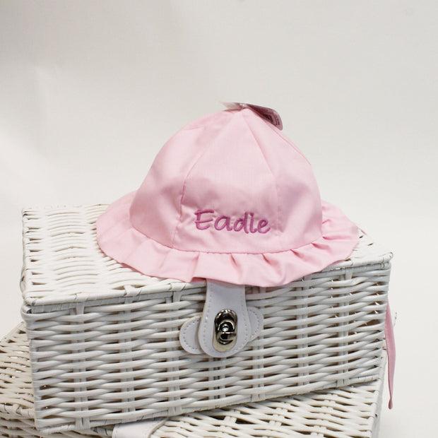 Pink Tie Sun Hat (With or Without Personalisation)