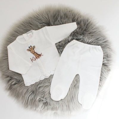 Animal Embroidered Knitted Jumper & Trousers - Various Colours & Animals
