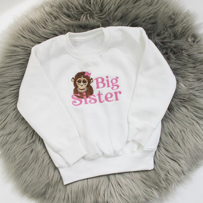 'Sibling' Animal Personalised Embroidered Jumper - Animal Hair Bow