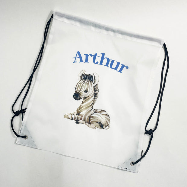 Animal Printed Personalised Drawstring Bag - Various Animals