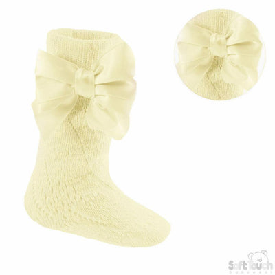 Lemon Pelerine Luxury Bow Knee High Socks