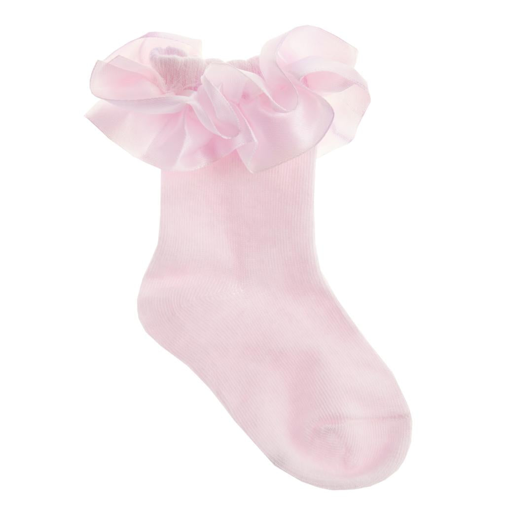 Pink Ruffle  Socks – Gussy Up Bow Co.