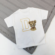 Initial & Animal Personalised Embroidered T-Shirt - Various Coloured T-Shirts
