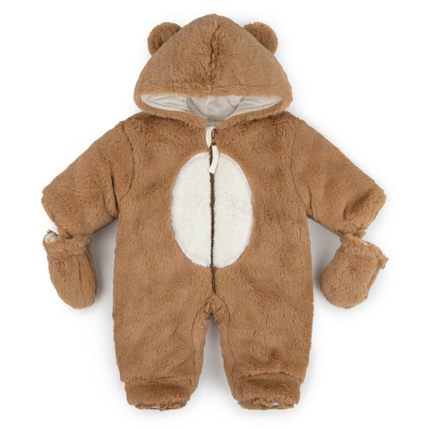 Teddy Bear Faux Fur Pramsuit