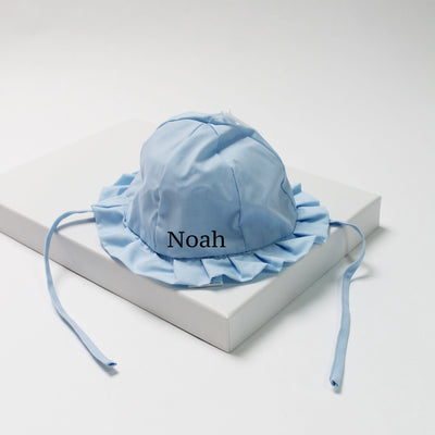 Blue Tie Sun Hat (With or Without Personalisation)